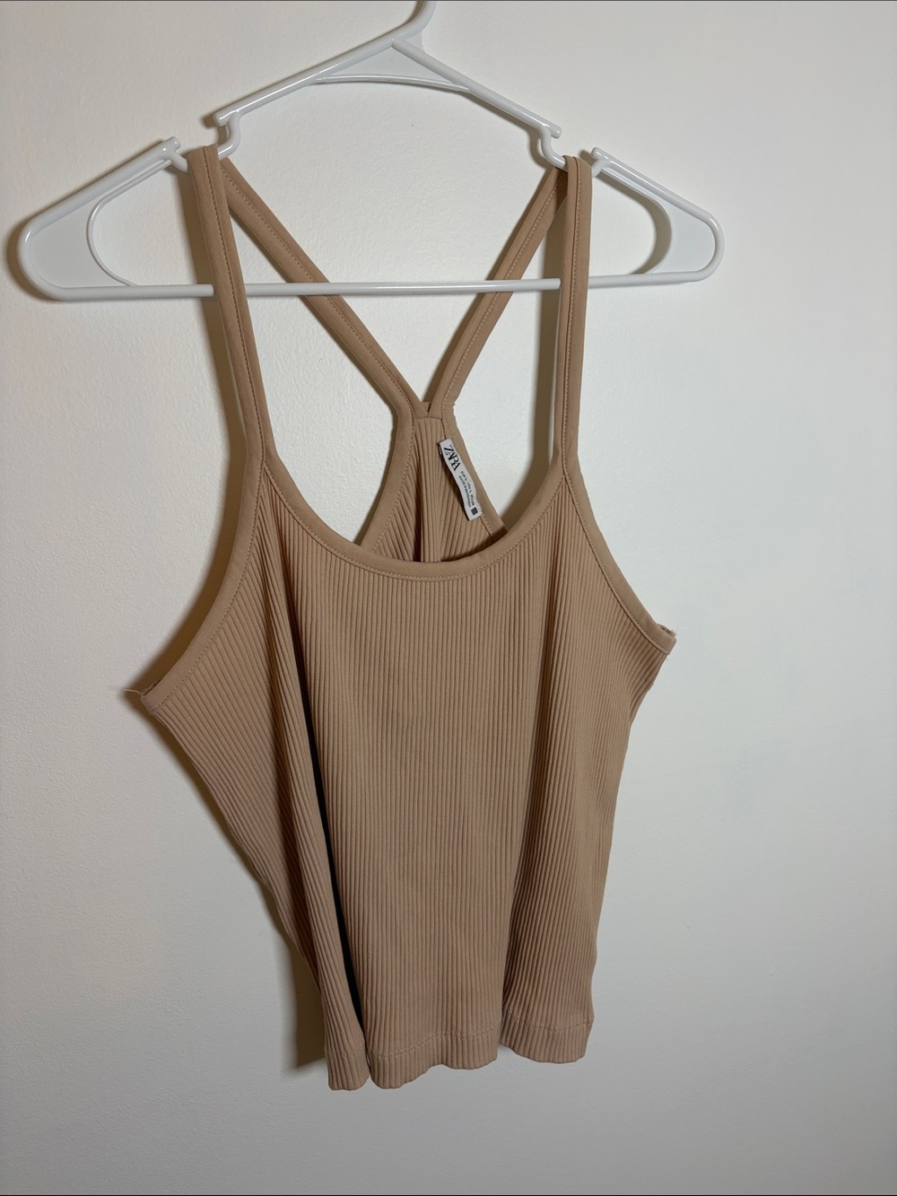 ZARA Ribbed Tan Tank Top - Women